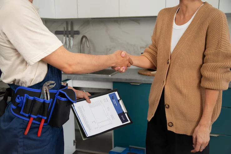 team discussing reputation management for plumbers in birmingham