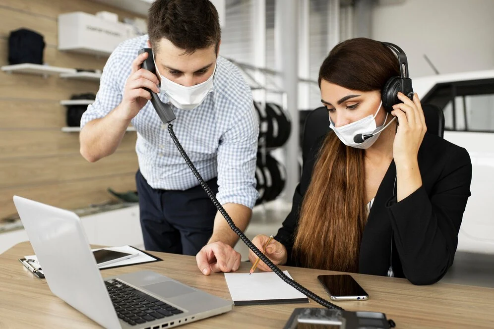 call center staff handling plumbing leads with precision